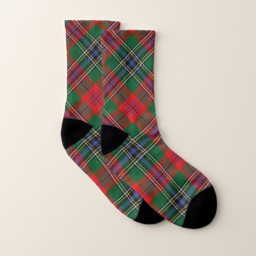 Scots Style Clan MacLean Red Tartan Plaid Socks