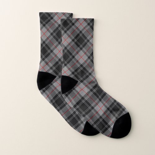 Scots Style Clan Moffat Tartan Plaid Socks