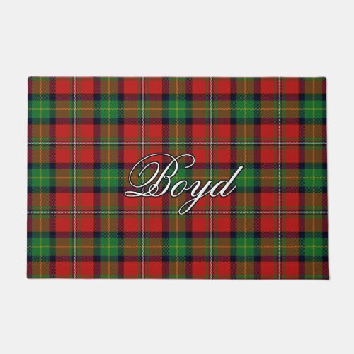 Scots Vista Clan Boyd Tartan Plaid Doormat