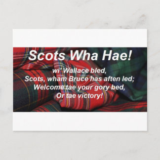 Scots Wha Hae-Tartan Postcard