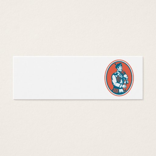 Customizable Scotsman Scottish Bagpipes Retro Business Card