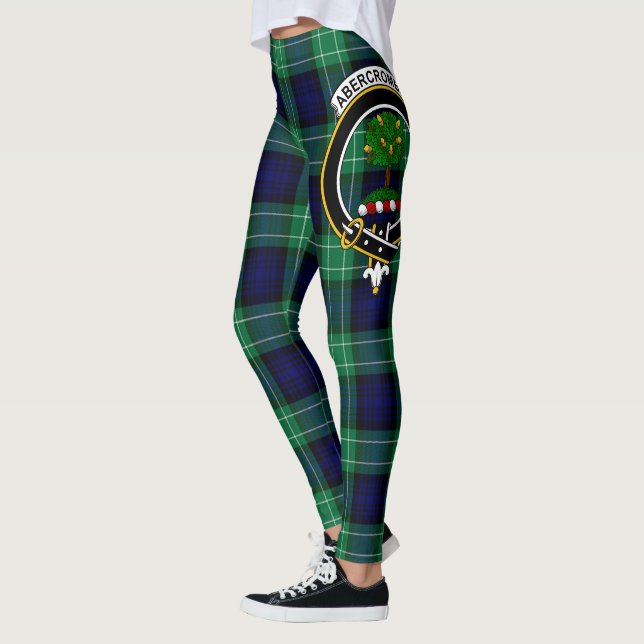 Scotstee Clan Abercrombie Crest Tartan Women Leggings (Left)