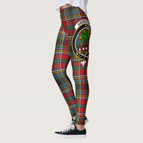 Scotstee Clan Anderson Of Arbrake Crest Tartan Leggings