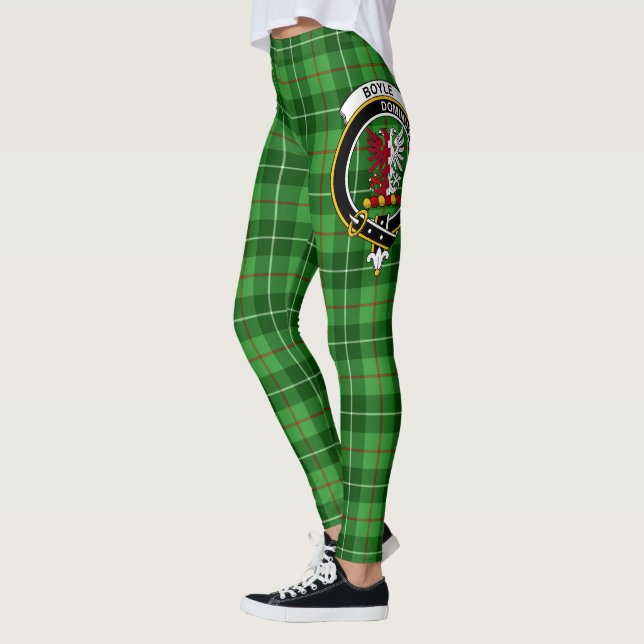 Scotstee Clan Boyle Crest Tartan Women Leggings (Left)