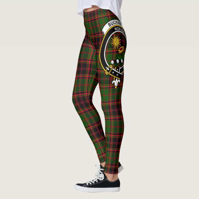 Scotstee Clan Buchan Crest Tartan Women Leggings (Left)