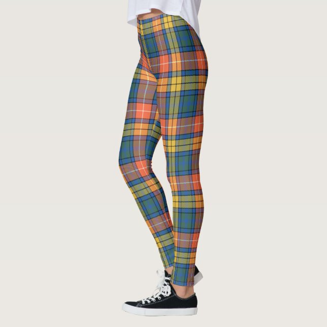 Scotstee Clan Buchanan Ancient Tartan Women Leggin Leggings (Left)