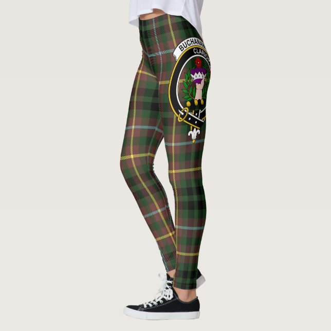 Scotstee Clan Buchanan Hunting Crest Tartan Women Leggings (Left)