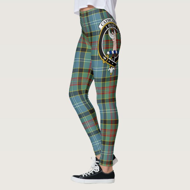 Scotstee Clan Cathcart Crest Tartan Women Leggings (Left)
