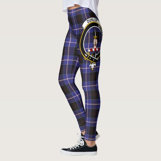 Scotstee Clan Dunlop Crest Tartan Women Leggings (Left)