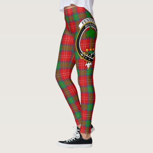 Scotstee Clan Fenton Crest Tartan Women Leggings