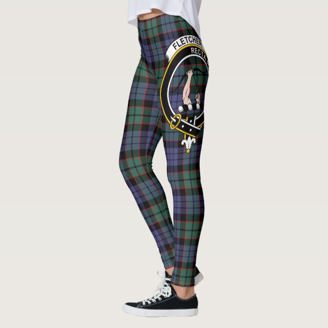 Scotstee Clan Fletcher Modern Crest Tartan Women Leggings (Left)