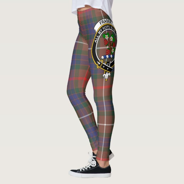 Scotstee Clan Fraser Hunting Modern Crest Tartan Leggings (Left)