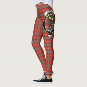 Scotstee Clan Fraser Weathered Crest Tartan Women Leggings