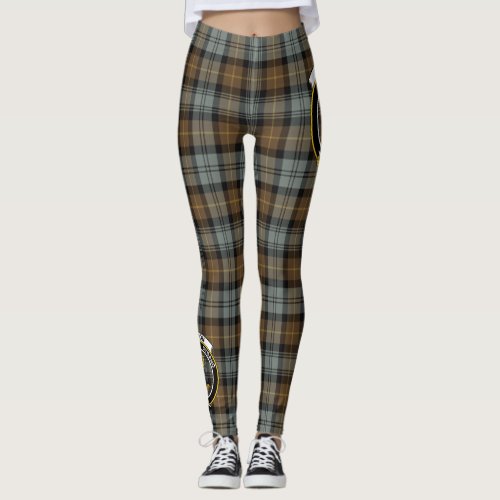 Scotstee Clan Gordon Weathered Crest Tartan Women  Leggings