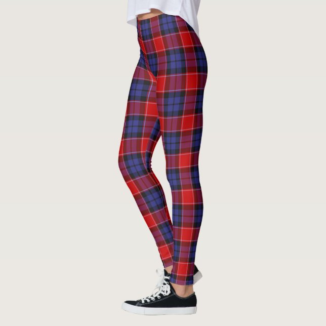 Scotstee Clan Graham of Menteith Red Tartan Women Leggings (Left)