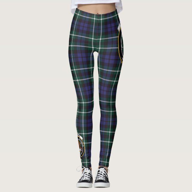 Scotstee Clan Graham Of Montrose Modern Crest Leggings (Front)