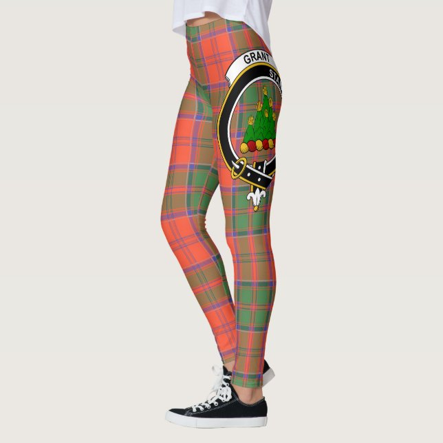 Scotstee Clan Grant Ancient Crest Tartan Women Leggings (Left)