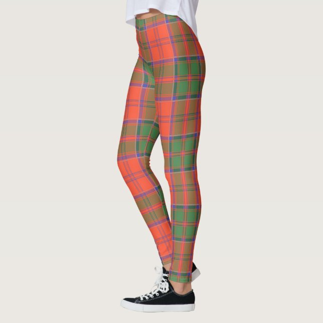 Scotstee Clan Grant Ancient Tartan Women Leggings (Left)