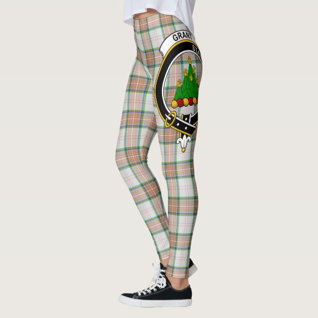 Scotstee Clan Grant of Auchnarrow Crest Tartan Leggings (Left)