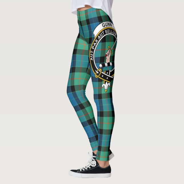 Scotstee Clan Gunn Ancient Crest Tartan Women Leggings (Left)