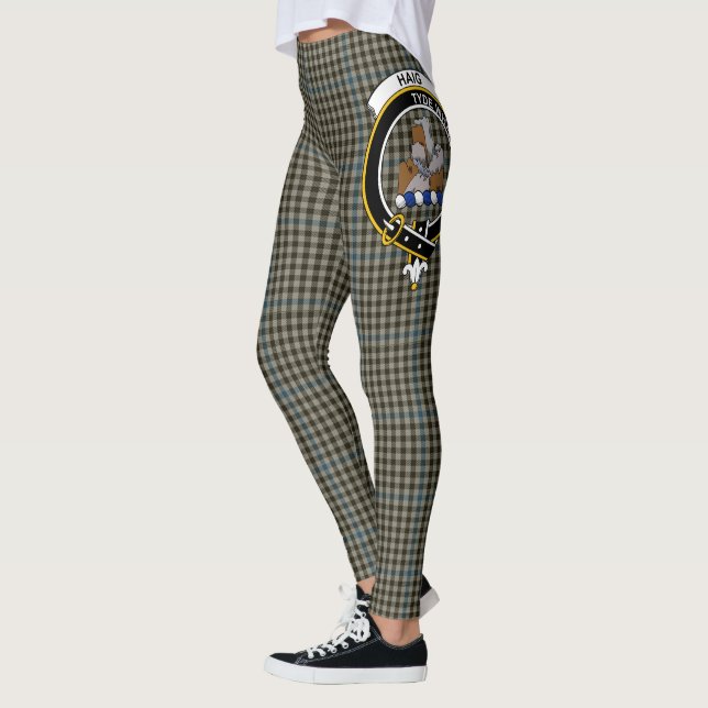 Scotstee Clan Haig Gray Crest Tartan Women Legging (Left)