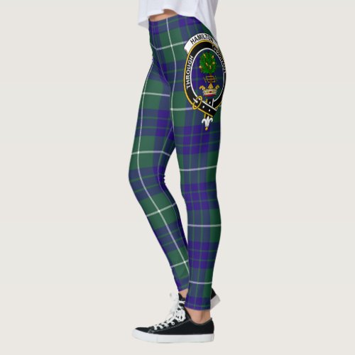 Scotstee Clan Hamilton Hunting Modern Crest Tartan Leggings