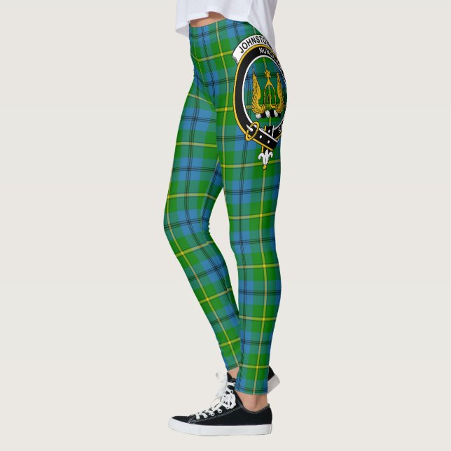 Scotstee Clan Johnston Crest Tartan Women Leggings (Left)