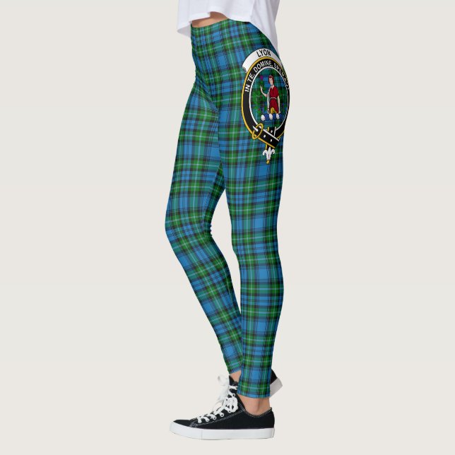 Scotstee Clan Lyon Crest Tartan Women Leggings (Left)