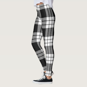 Scotstee Clan MacFarlane Black & White Tartan Wome Leggings