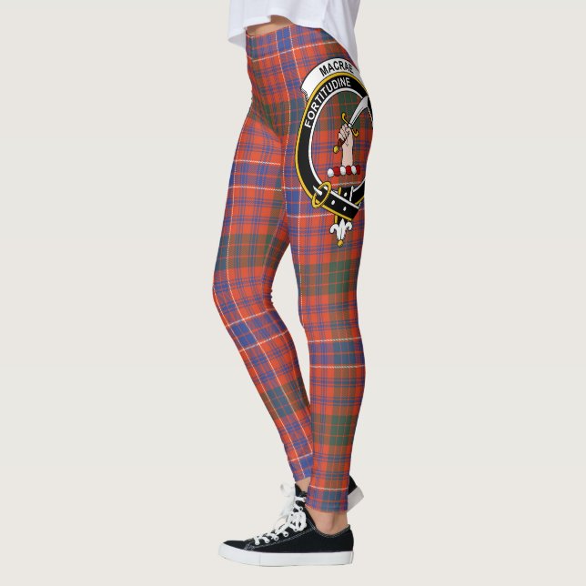 Scotstee Clan MacRae Ancient Crest Tartan Women Leggings (Left)