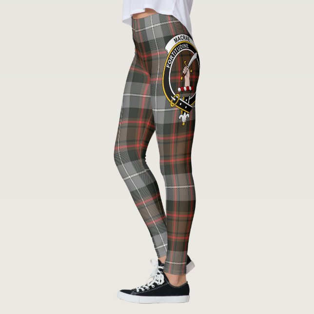 Scotstee Clan MacRae Hunting Weathered Crest Tarta Leggings (Left)