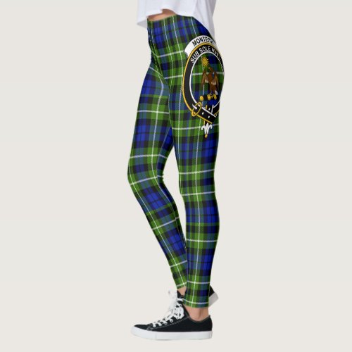 Scotstee Clan Monteith Hunting Crest Tartan Women  Leggings