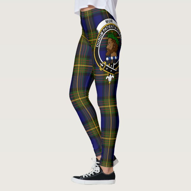 Scotstee Clan Muir Crest Tartan Women Leggings (Left)