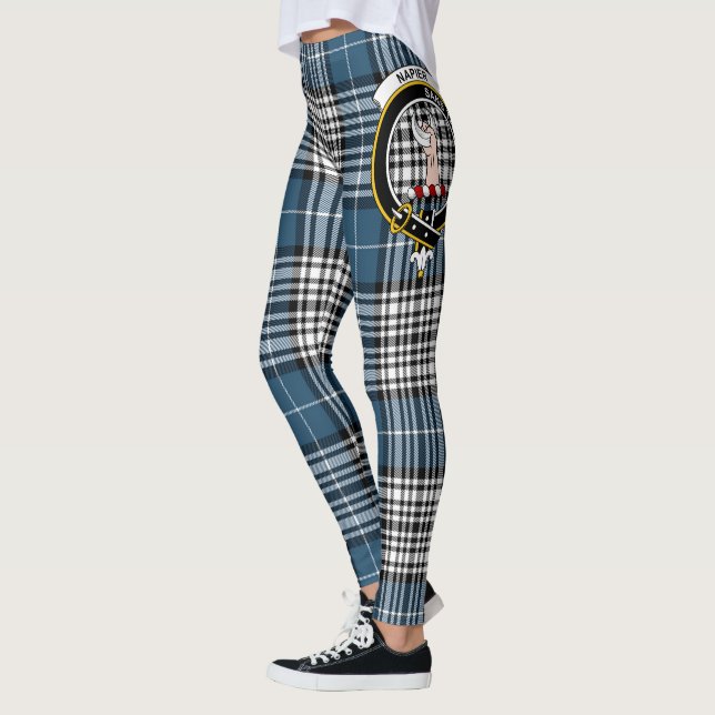 Scotstee Clan Napier Crest Tartan Women Leggings (Left)