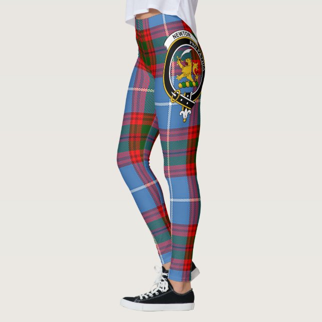 Scotstee Clan Newton Crest Tartan Women Leggings (Left)