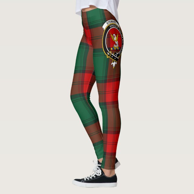 Scotstee Clan Stewart Atholl Modern Crest Tartan Leggings (Left)