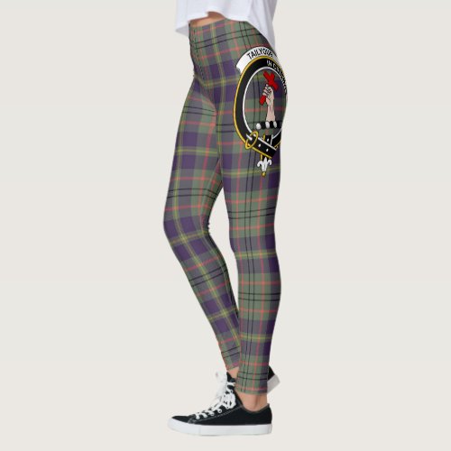 Scotstee Clan Taylor Weathered Crest Tartan Women  Leggings