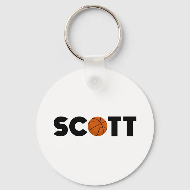 Scott Basketball Keychain (Front)