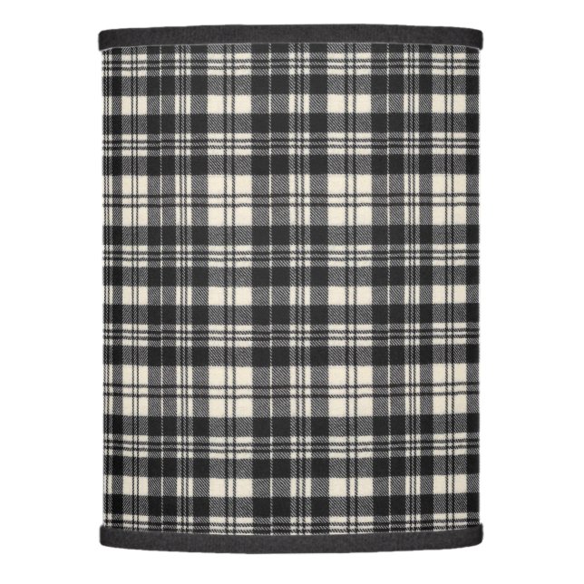 Scott Black and White Modern Original Tartan Lamp Shade (Front)