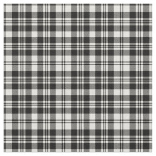Scott Black & White Modern Tartan Fabric