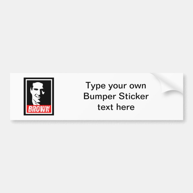SCOTT BROWN 2012 BUMPER STICKER (Front)