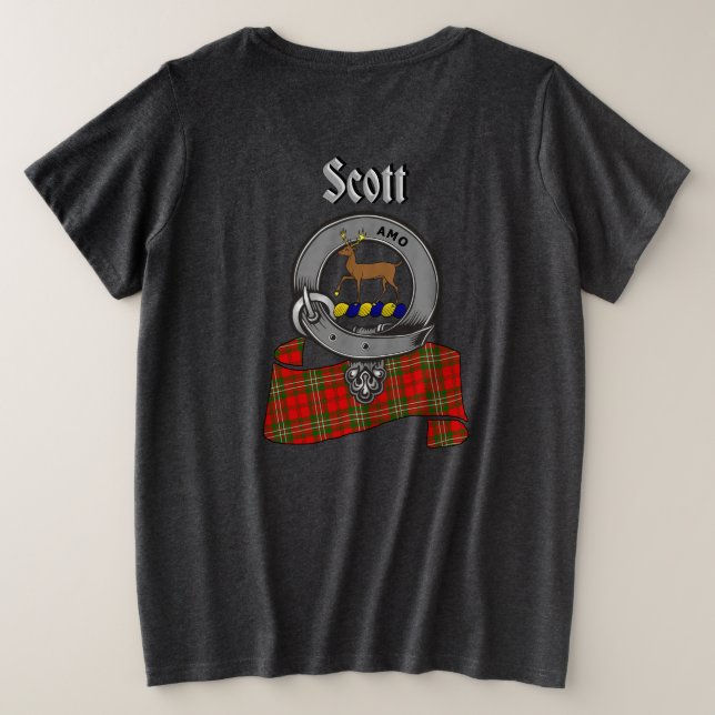 Scott Clan Badge Women's Back Plus Size T-Shirt (Design Back)
