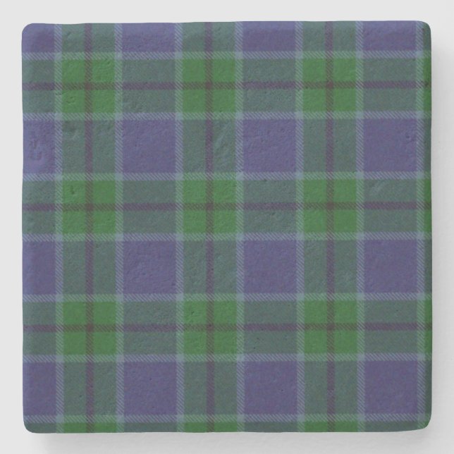 Scott Clan Tartan Plaid Stone Coaster (Front)