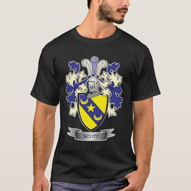 Scott Family Crest Coat of Arms T-Shirt (Front)