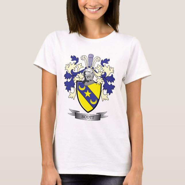 Scott Family Crest Coat of Arms T-Shirt (Front)