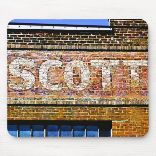 Scott Family Name From Building Ad Mouse Pad