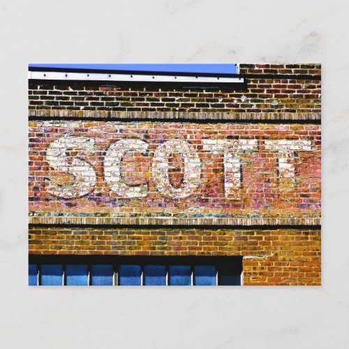 Scott Family Name From Building Ad Postcard