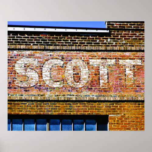 Scott Family Name From Building Ad Poster