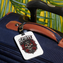 Scott Gothic Skull Personalized Name Design