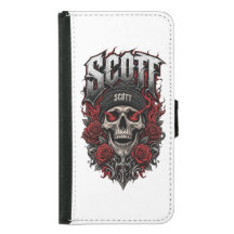 Scott Gothic Skull Personalized Name Design